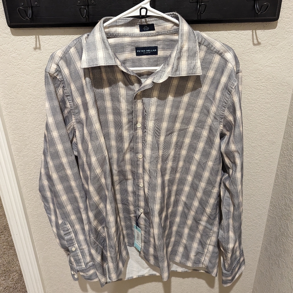 Peter Millar Button Up New With Tags